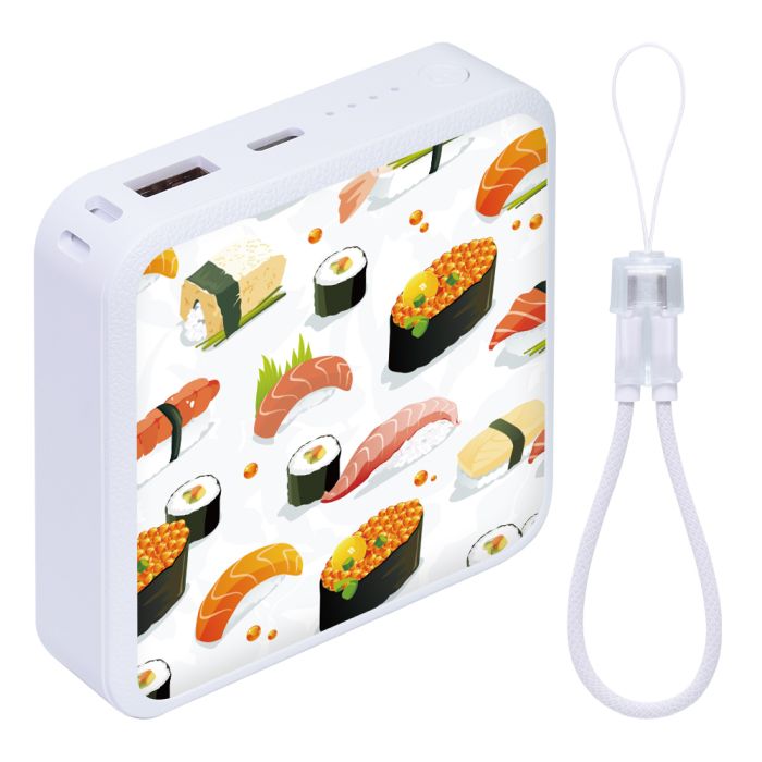 LOOF Mobile-Power [BLOCK] 10000mAh 2.1A モバイルバッテリー モバイル充電 軽量 小型 大容量 コンパクト Type-C USB-C タイプC USBポート 急速充電 PD対応 20W ケーブル内蔵 ケーブル 残量表示 かわいい Type-C タイプC