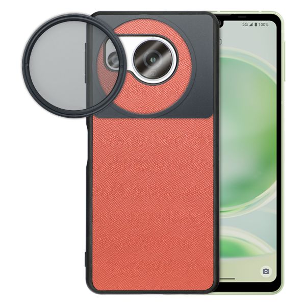 LOOF AQUOS sense8 専用 カメラレンズフィルター装着ケース [端末保護ケース＆PLフィルター付属 / 52mm規格対応]