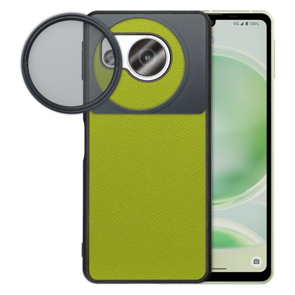 LOOF AQUOS sense8 専用 カメラレンズフィルター装着ケース [端末保護ケース＆PLフィルター付属 / 52mm規格対応]