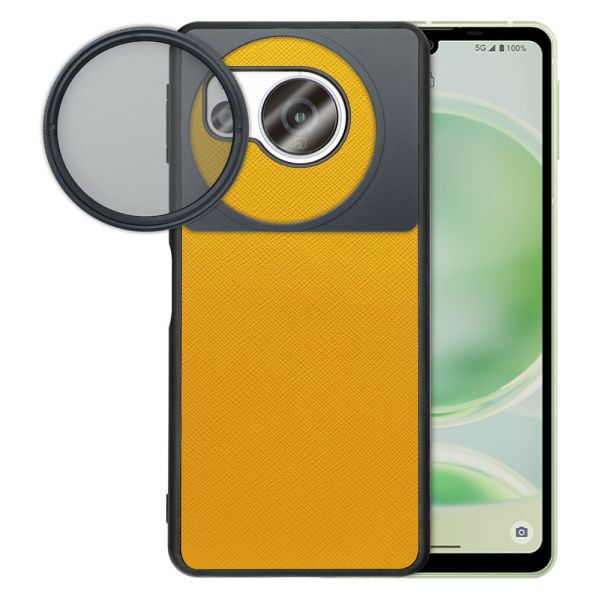 LOOF AQUOS sense8 専用 カメラレンズフィルター装着ケース [端末保護ケース＆PLフィルター付属 / 52mm規格対応]