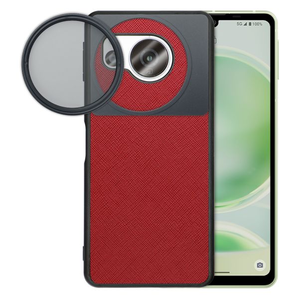 LOOF AQUOS sense8 専用 カメラレンズフィルター装着ケース [端末保護ケース＆PLフィルター付属 / 52mm規格対応]