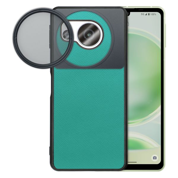 LOOF AQUOS sense8 専用 カメラレンズフィルター装着ケース [端末保護ケース＆PLフィルター付属 / 52mm規格対応]