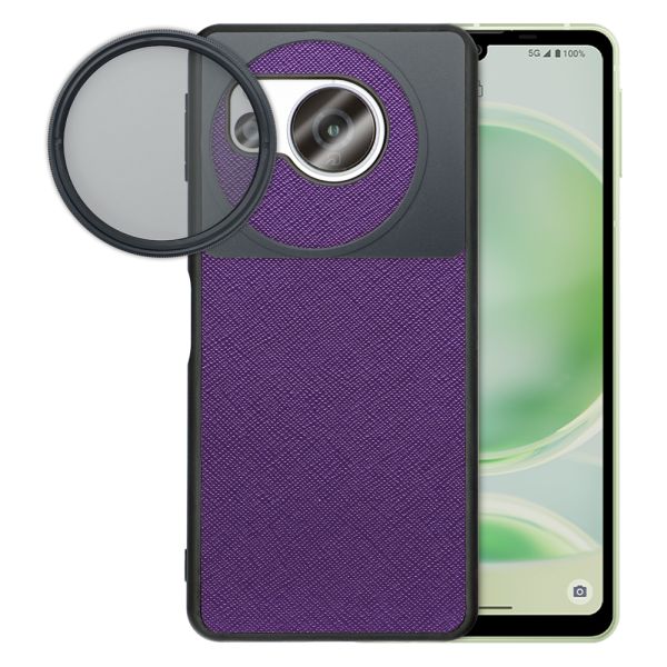 LOOF AQUOS sense8 専用 カメラレンズフィルター装着ケース [端末保護ケース＆PLフィルター付属 / 52mm規格対応]