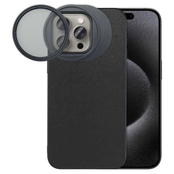 LOOF iPhone 15 Pro Max 専用 カメラレンズフィルター対応ケース [端末保護ケース＆PLフィルター付属 / 52mm規格対応]