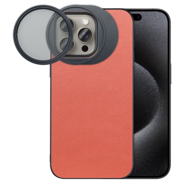 LOOF iPhone 15 Pro Max 専用 カメラレンズフィルター対応ケース [端末保護ケース＆PLフィルター付属 / 52mm規格対応]