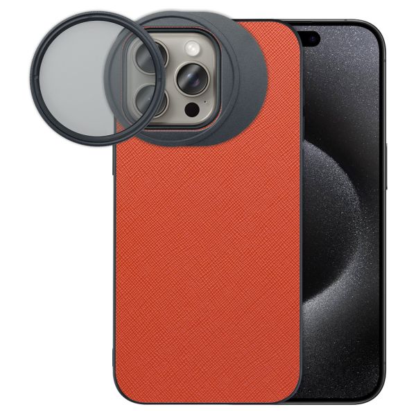 LOOF iPhone 15 Pro Max 専用 カメラレンズフィルター対応ケース [端末保護ケース＆PLフィルター付属 / 52mm規格対応]