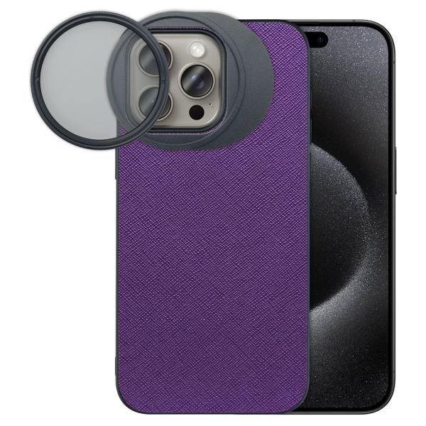 LOOF iPhone 15 Pro Max 専用 カメラレンズフィルター対応ケース [端末保護ケース＆PLフィルター付属 / 52mm規格対応]
