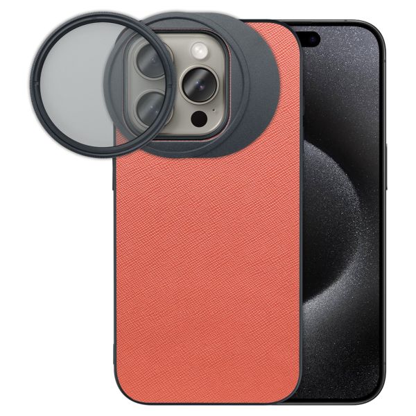 LOOF iPhone 15 Pro 専用 カメラレンズフィルター対応ケース [端末保護ケース＆PLフィルター付属 / 52mm規格対応]
