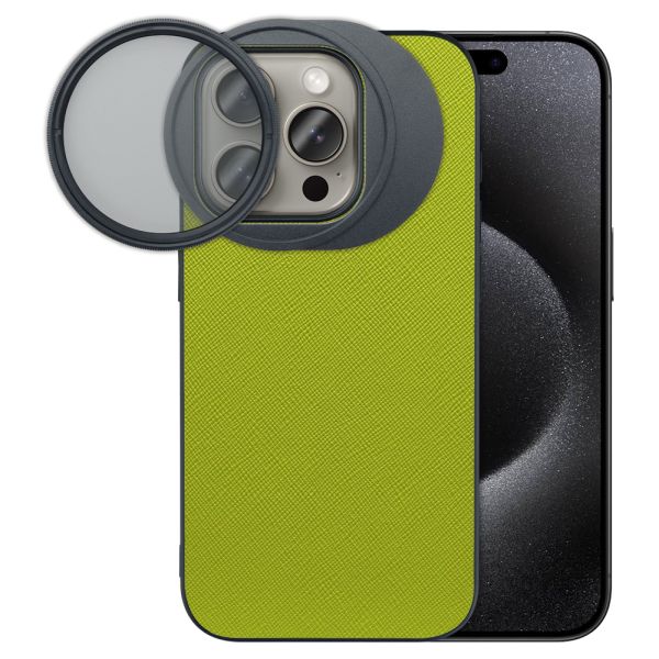 LOOF iPhone 15 Pro 専用 カメラレンズフィルター対応ケース [端末保護ケース＆PLフィルター付属 / 52mm規格対応]