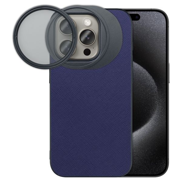 LOOF iPhone 15 Pro 専用 カメラレンズフィルター対応ケース [端末保護ケース＆PLフィルター付属 / 52mm規格対応]