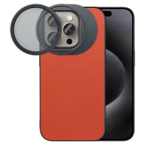 LOOF iPhone 15 Pro 専用 カメラレンズフィルター対応ケース [端末保護ケース＆PLフィルター付属 / 52mm規格対応]
