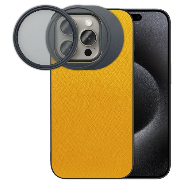 LOOF iPhone 15 Pro 専用 カメラレンズフィルター対応ケース [端末保護ケース＆PLフィルター付属 / 52mm規格対応]