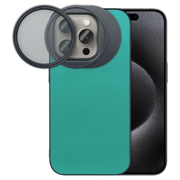 LOOF iPhone 15 Pro 専用 カメラレンズフィルター対応ケース [端末保護ケース＆PLフィルター付属 / 52mm規格対応]
