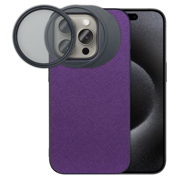 LOOF iPhone 15 Pro 専用 カメラレンズフィルター対応ケース [端末保護ケース＆PLフィルター付属 / 52mm規格対応]