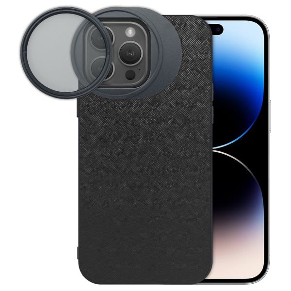 LOOF iPhone 14 Pro 専用 カメラレンズフィルター対応ケース [端末保護ケース＆PLフィルター付属 / 52mm規格対応]