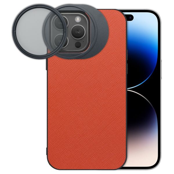 LOOF iPhone 14 Pro 専用 カメラレンズフィルター対応ケース [端末保護ケース＆PLフィルター付属 / 52mm規格対応]