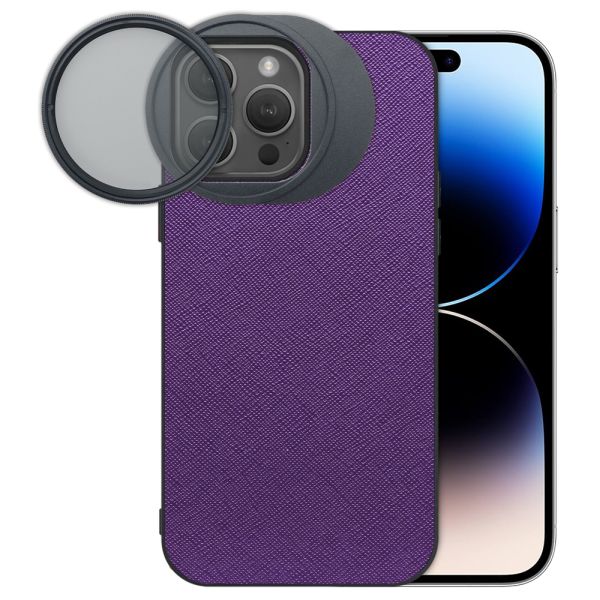 LOOF iPhone 14 Pro 専用 カメラレンズフィルター対応ケース [端末保護ケース＆PLフィルター付属 / 52mm規格対応]