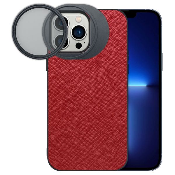 LOOF iPhone 13 Pro Max 専用 カメラレンズフィルター対応ケース [端末保護ケース＆PLフィルター付属 / 52mm規格対応]