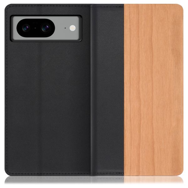 [ LOOF NATURE ] Google pixel 8 googlepixel8 Pixel8 ピクセル8 スマホケース ケース カバー 手帳型ケース カード収納 マグネット付き 天然木 本革 ベルトなし [ Google Pixel 8 ]