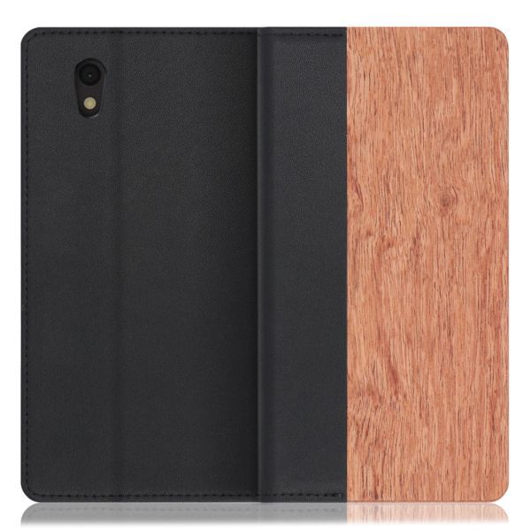 [ LOOF NATURE ] AQUOS sense / sense lite / sense basic senselite sensebasic スマホケース ケース カバー 手帳型ケース カード収納 マグネット付き 天然木 本革 ベルトなし [ AQUOS sense / sense lite / sense basic ]