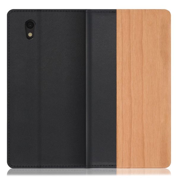 [ LOOF NATURE ] AQUOS sense / sense lite / sense basic senselite sensebasic スマホケース ケース カバー 手帳型ケース カード収納 マグネット付き 天然木 本革 ベルトなし [ AQUOS sense / sense lite / sense basic ]