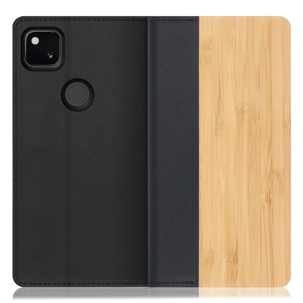 [ LOOF NATURE ] Google Pixel 4a pixel4a googlepixel4a スマホケース ケース カバー 手帳型ケース カード収納 マグネット付き 天然木 本革 ベルトなし [ Google Pixel 4a ]