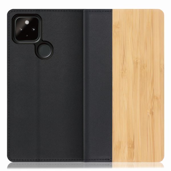 [ LOOF NATURE ] Google Pixel 4a 5G pixel4a5g googlepixel4a5g スマホケース ケース カバー 手帳型ケース カード収納 マグネット付き 天然木 本革 ベルトなし [ Google Pixel 4a 5G ]