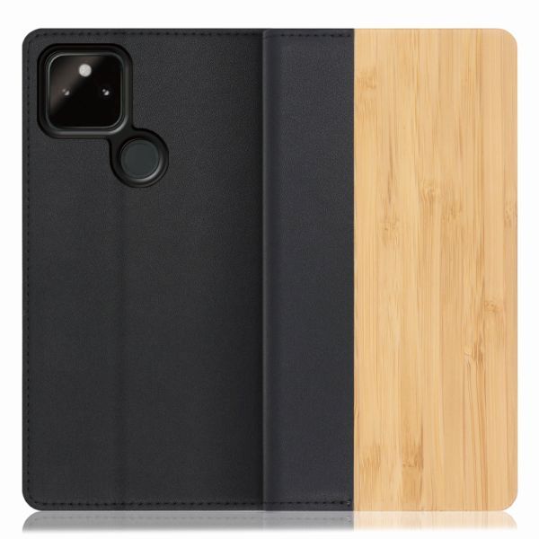 [ LOOF NATURE ] Google Pixel 5a (5G) Googlepixel5a5g pixel5a5g pixel5a スマホケース ケース カバー 手帳型ケース カード収納 マグネット付き 天然木 本革 ベルトなし [ Google Pixel 5a (5G) ]