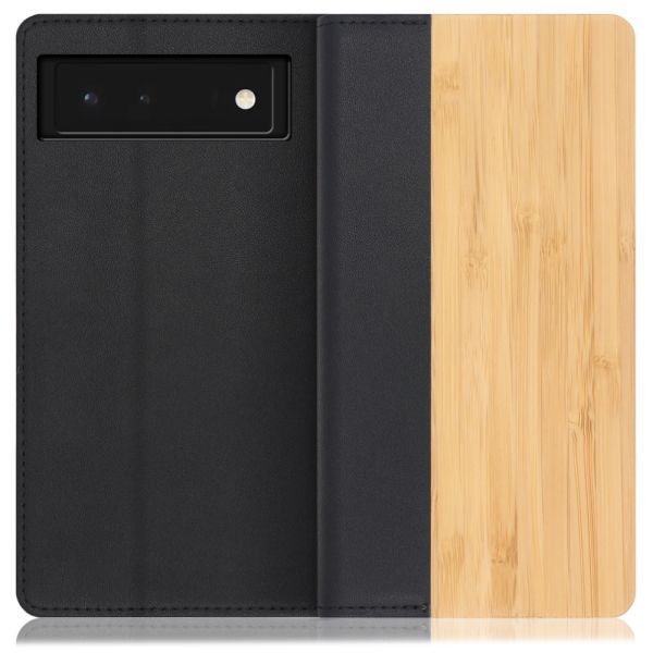 [ LOOF NATURE ] Google Pixel 6 googlepixel6 pixel6 ピクセル6 スマホケース ケース カバー 手帳型ケース カード収納 マグネット付き 天然木 本革 ベルトなし [ Google Pixel 6 ]