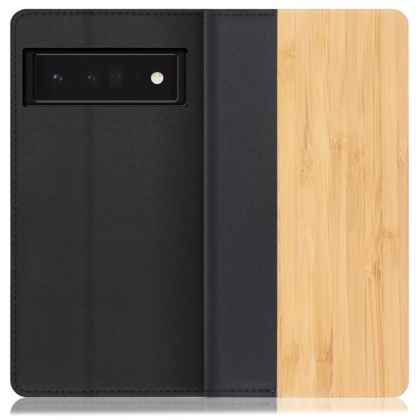 [ LOOF NATURE ] Google Pixel 6 Pro Googlepixel6pro 6pro プロ ピクセル6pro スマホケース ケース カバー 手帳型ケース カード収納 マグネット付き 天然木 本革 ベルトなし [ Google Pixel 6 Pro ]