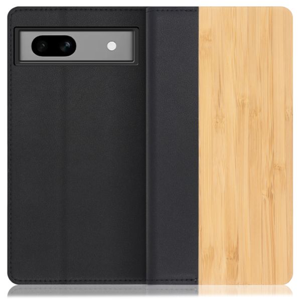 [ LOOF NATURE ] Google Pixel 7a googlepixel7a pixel7a スマホケース ケース カバー 手帳型ケース カード収納 マグネット付き 天然木 本革 ベルトなし [ Google Pixel 7a ]