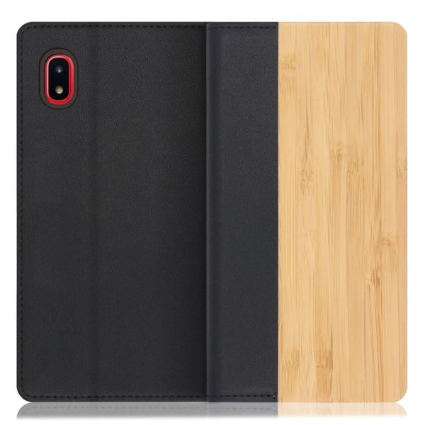 [ LOOF NATURE ] Galaxy A20 SC-02M / SCV46 galaxya20 スマホケース ケース カバー 手帳型ケース カード収納 マグネット付き 天然木 本革 ベルトなし [ Galaxy A20 ]