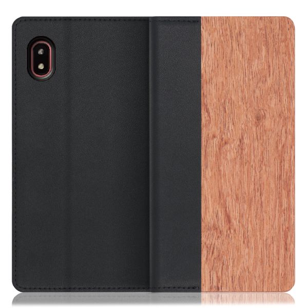[ LOOF NATURE ] Galaxy A21 / A21 シンプル a21シンプル スマホケース ケース カバー 手帳型ケース カード収納 マグネット付き 天然木 本革 ベルトなし [ Galaxy A21 / A21 シンプル ]