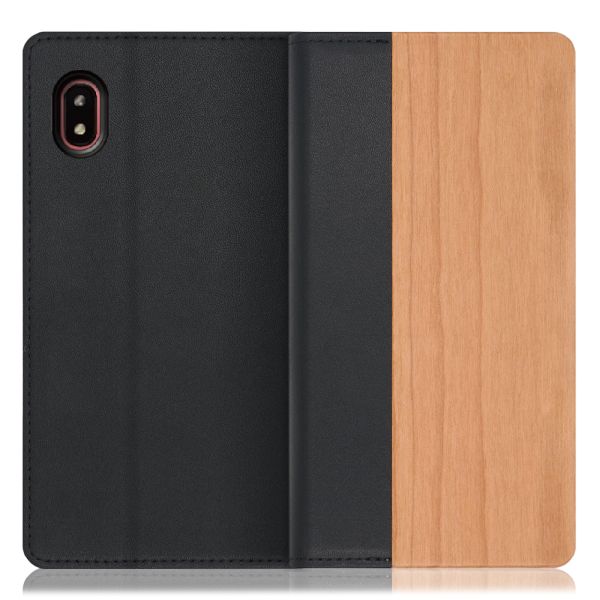 [ LOOF NATURE ] Galaxy A21 / A21 シンプル a21シンプル スマホケース ケース カバー 手帳型ケース カード収納 マグネット付き 天然木 本革 ベルトなし [ Galaxy A21 / A21 シンプル ]