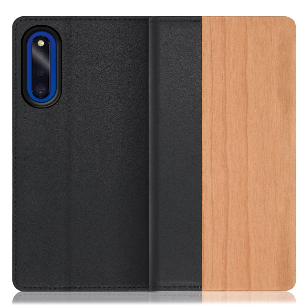[ LOOF NATURE ] Galaxy A41 SC-41A /  SCV48  スマホケース ケース カバー 手帳型ケース カード収納 マグネット付き 天然木 本革 ベルトなし [ Galaxy A41 ]