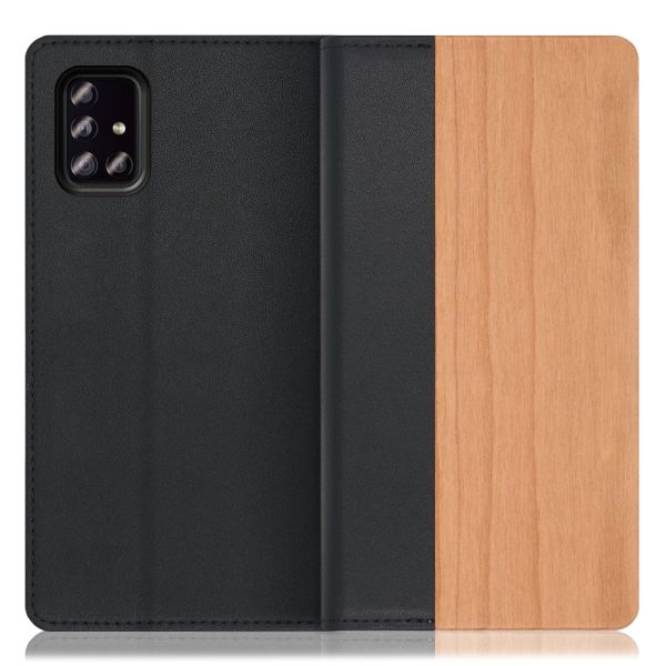 [ LOOF NATURE ] Galaxy A51 5G SC-54A / SCG07 a515g スマホケース ケース カバー 手帳型ケース カード収納 マグネット付き 天然木 本革 ベルトなし [ Galaxy A51 5G ]
