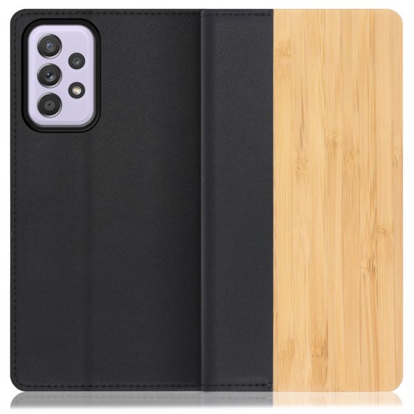 [ LOOF NATURE ] Galaxy A52 5G SC-53B a525g スマホケース ケース カバー 手帳型ケース カード収納 マグネット付き 天然木 本革 ベルトなし [ Galaxy A52 5G ]