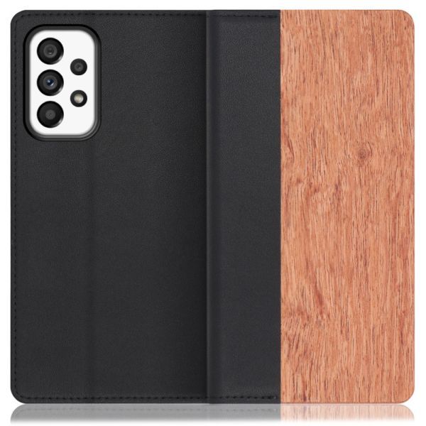 [ LOOF NATURE ] Galaxy A53 5G SC-53C / SCG15 a535g スマホケース ケース カバー 手帳型ケース カード収納 マグネット付き 天然木 本革 ベルトなし [ Galaxy A53 5G ]