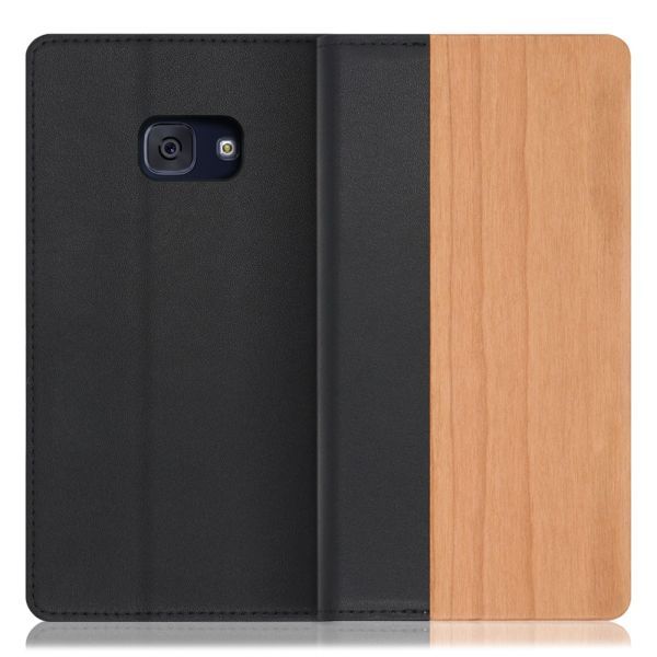 [ LOOF NATURE ] Galaxy Feel SC-04J galaxyfeel フィール スマホケース ケース カバー 手帳型ケース カード収納 マグネット付き 天然木 本革 ベルトなし [ Galaxy Feel ]