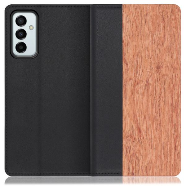 [ LOOF NATURE ] Galaxy M23 5G m235g スマホケース ケース カバー 手帳型ケース カード収納 マグネット付き 天然木 本革 ベルトなし [ Galaxy M23 5G ]