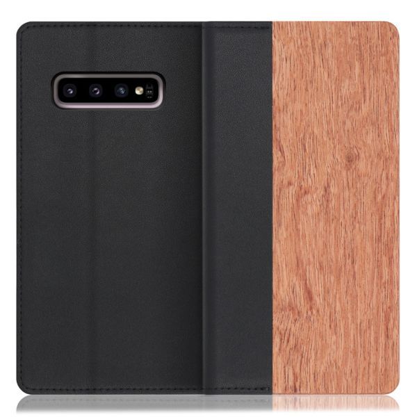 [ LOOF NATURE ] Galaxy S10 SC-03L / SCV41 galaxys10 スマホケース ケース カバー 手帳型ケース カード収納 マグネット付き 天然木 本革 ベルトなし [ Galaxy S10 ]