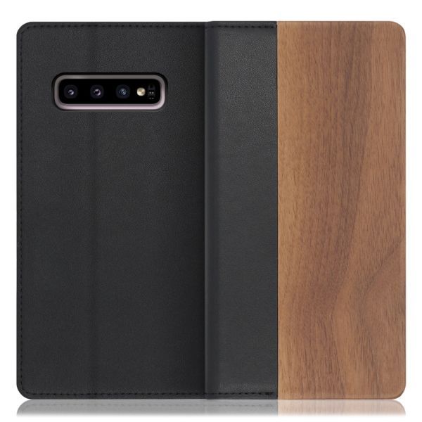 [ LOOF NATURE ] Galaxy S10 SC-03L / SCV41 galaxys10 スマホケース ケース カバー 手帳型ケース カード収納 マグネット付き 天然木 本革 ベルトなし [ Galaxy S10 ]