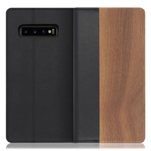 [ LOOF NATURE ] Galaxy S10+ SC-04L / SCV42 s10plus s10 plus スマホケース ケース カバー 手帳型ケース カード収納 マグネット付き 天然木 本革 ベルトなし [ Galaxy S10+ ]