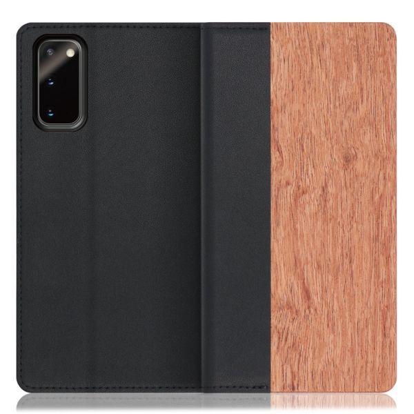 [ LOOF NATURE ] Galaxy S20 5G SC-51A / SCG01 s205g スマホケース ケース カバー 手帳型ケース カード収納 マグネット付き 天然木 本革 ベルトなし [ Galaxy S20 5G ]