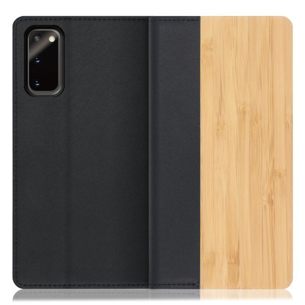 [ LOOF NATURE ] Galaxy S20 5G SC-51A / SCG01 s205g スマホケース ケース カバー 手帳型ケース カード収納 マグネット付き 天然木 本革 ベルトなし [ Galaxy S20 5G ]