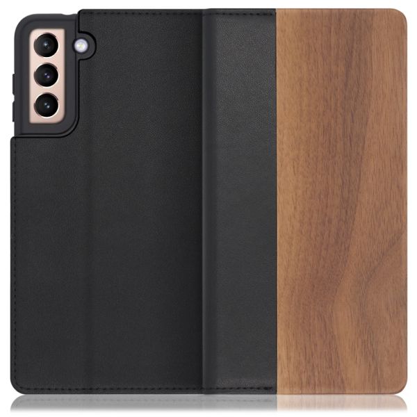 [ LOOF NATURE ] Galaxy S21 5G SC-51B / SCG09 s215g スマホケース ケース カバー 手帳型ケース カード収納 マグネット付き 天然木 本革 ベルトなし [ Galaxy S21 5G ]
