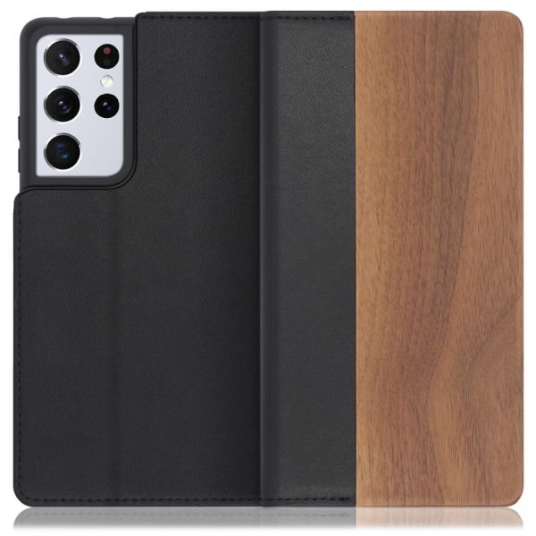 [ LOOF NATURE ] Galaxy S21 Ultra 5G SC-52B s21ultra5g s21ultra スマホケース ケース カバー 手帳型ケース カード収納 マグネット付き 天然木 本革 ベルトなし [ Galaxy S21 Ultra 5G ]