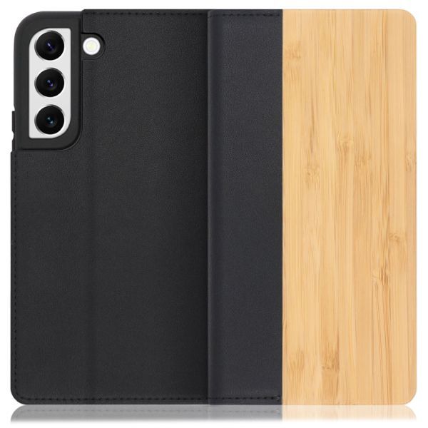[ LOOF NATURE ] Galaxy S22 SC-51C / SCG13  スマホケース ケース カバー 手帳型ケース カード収納 マグネット付き 天然木 本革 ベルトなし [ Galaxy S22 ]