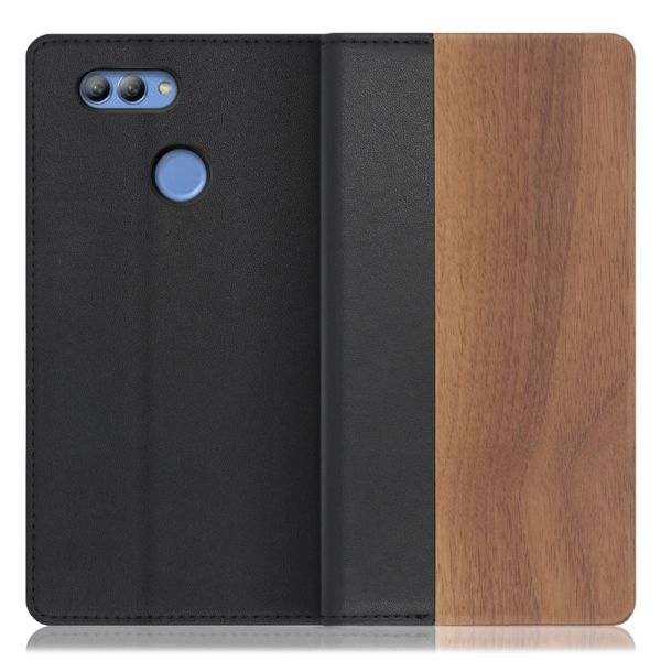 [ LOOF NATURE ] HUAWEI nova 2 HMV31 nova2 スマホケース ケース カバー 手帳型ケース カード収納 マグネット付き 天然木 本革 ベルトなし [ HUAWEI nova 2 ]