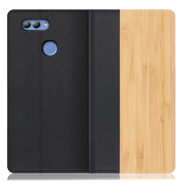 [ LOOF NATURE ] HUAWEI nova 2 HMV31 nova2 スマホケース ケース カバー 手帳型ケース カード収納 マグネット付き 天然木 本革 ベルトなし [ HUAWEI nova 2 ]